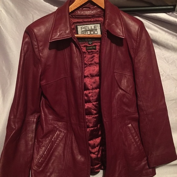 Genuine leather lined coat