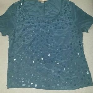 Beaded silk top