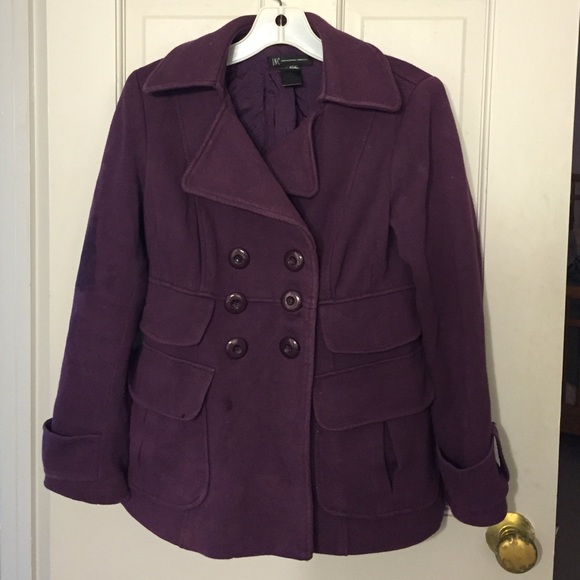 INC Purple Pea Coat size Small