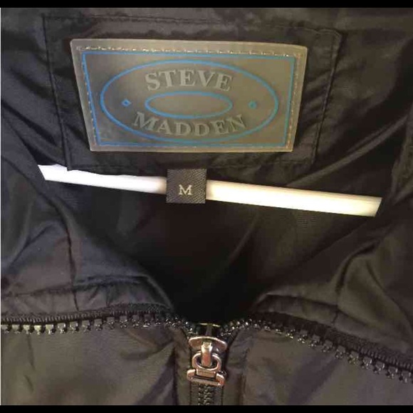 Steve Madden black hooded puffer coat - Picture 2 of 4