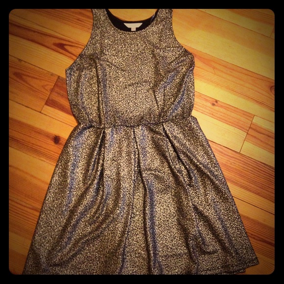 Black and silver cocktail dress