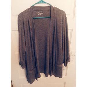 Long gray cardigan