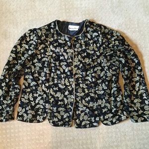 Black and gold velvet jacket