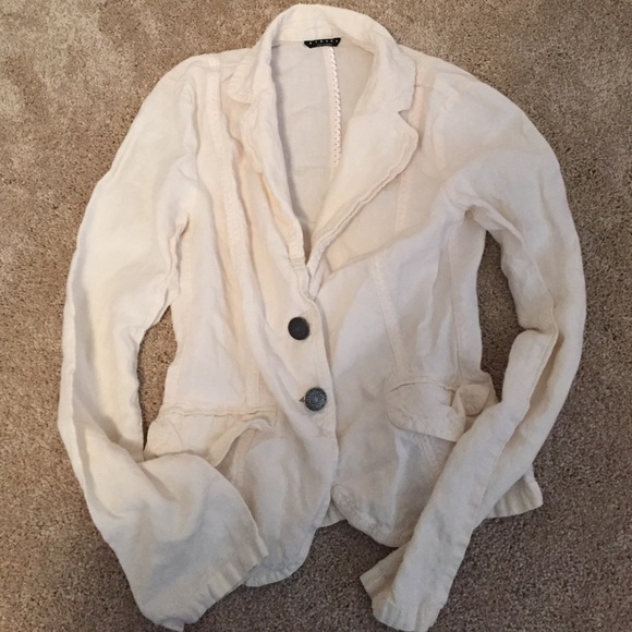 Cream Linen Blazer (Sisley)