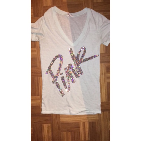 Victoria's Secret Mint Bling V Neck Small