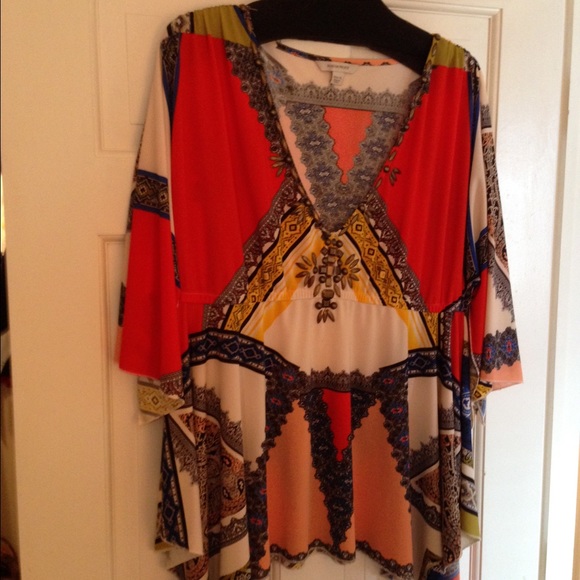 Boston proper shark bite embellished  top