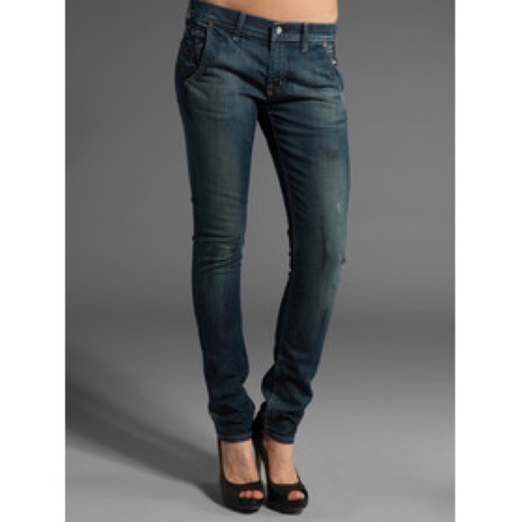 Textile Distressed Skinny Jeans