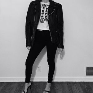 Vintage Moto real leather jacket