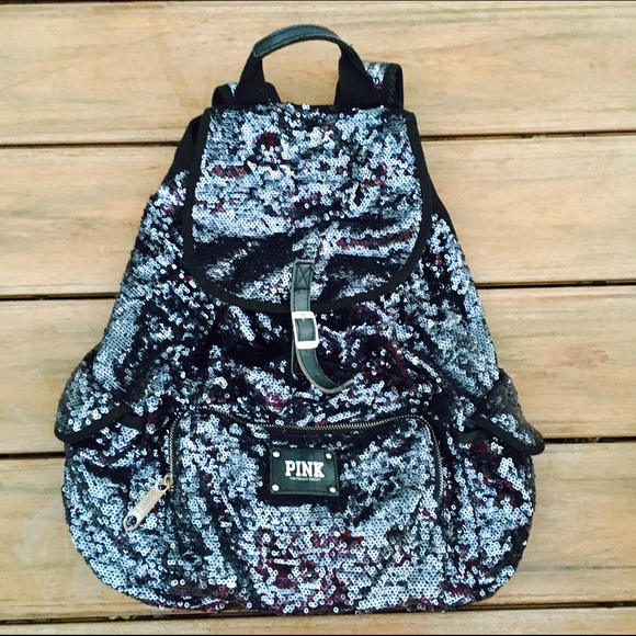 PINK Victoria's Secret Handbags - Sequin Full Size Victoria's Secret Backpack