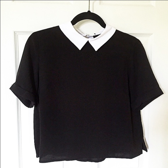 White collared top