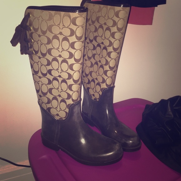 Coach rain boots