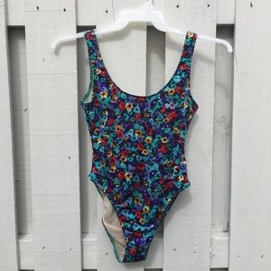 American Apparel floral one piece swim suit