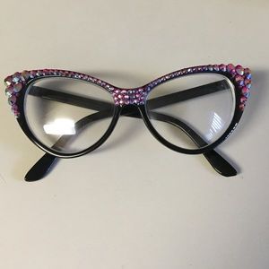 Bling cateye glasses