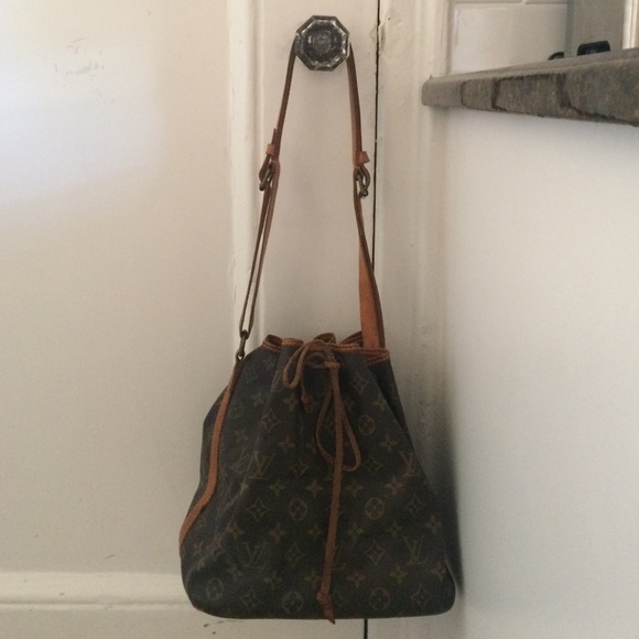 Louis Vuitton bucket bag.