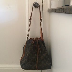 Louis Vuitton bucket bag.