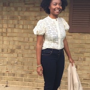 Romantic Ruffian Eyelet Blouse