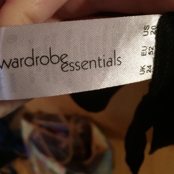 Black button down shirt with purple trim. - Picture 2 of 2