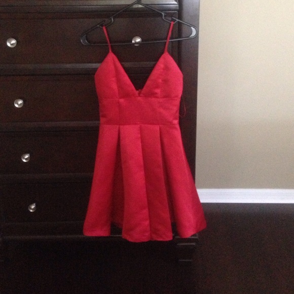 Red Satin Dress - Picture 2 of 4