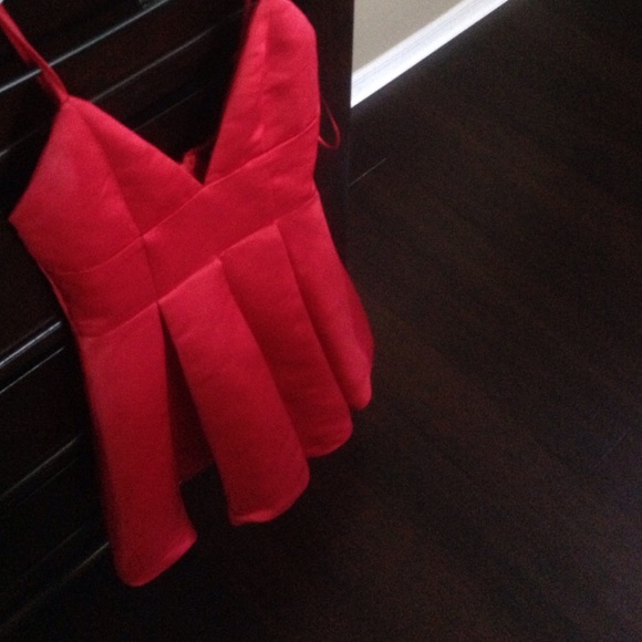 Red Satin Dress - Picture 3 of 4