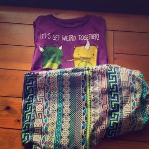 Tribal printed joggers