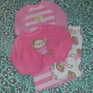 Girls Carter's fleece pajama bundle