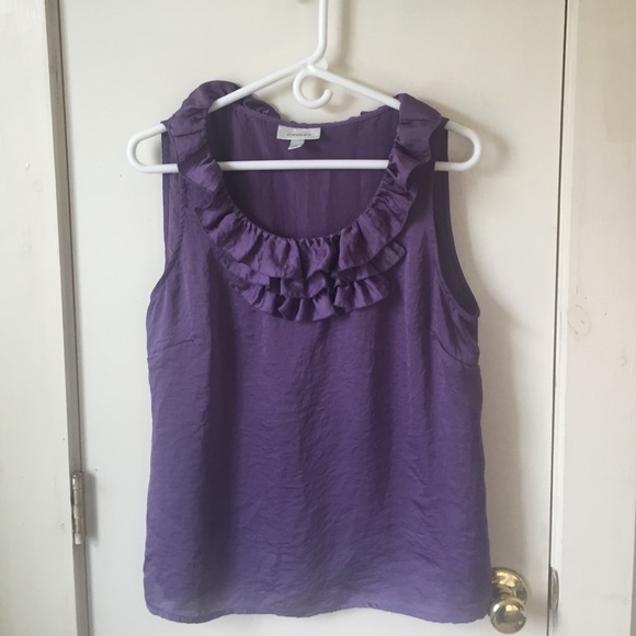 Purple ruffle top
