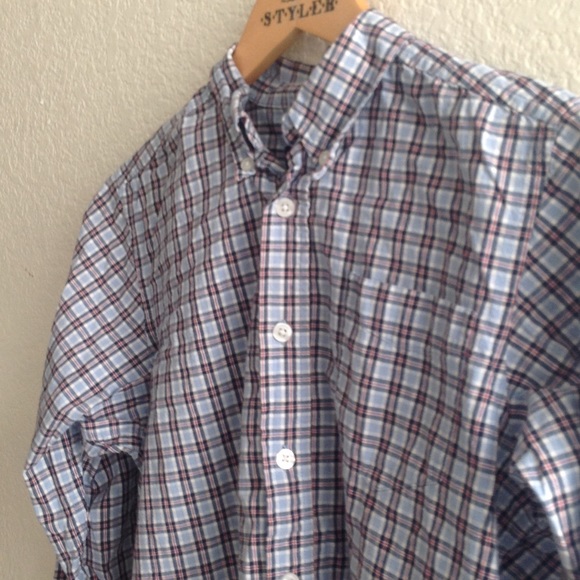 Plaid Blue button down - Picture 2 of 2