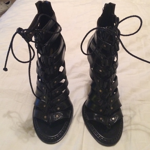 🆕 Roberto Cavalli Leather Caged Shoes - Picture 2 of 4