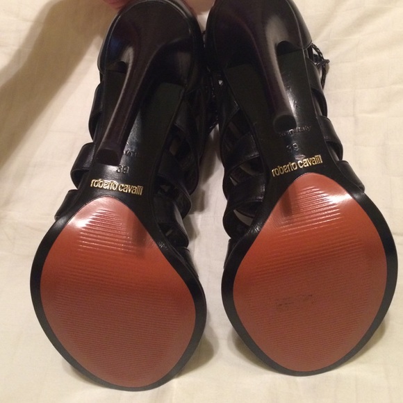 🆕 Roberto Cavalli Leather Caged Shoes - Picture 4 of 4