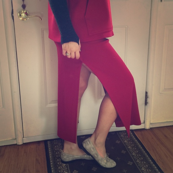 Andrea Jovine Essentials Red Skirt - Picture 1 of 4