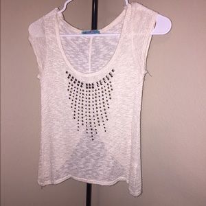 White with gold sparkles blouse