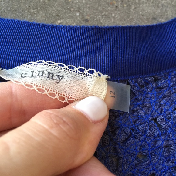 NWOT Cluny periwinkle blue rosette bomber jacket - Picture 4 of 4