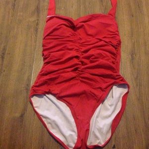 Red bathing suit
