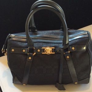 Versace Black Logo Canvas Bag Price Drop👌