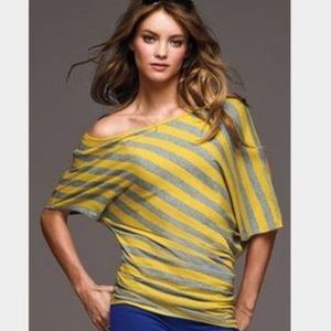 Victoria's Secret Striped Off the Shoulder Tunic