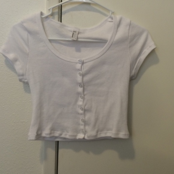 Button down. Crop top