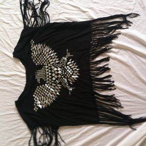 Fringe top with eagle