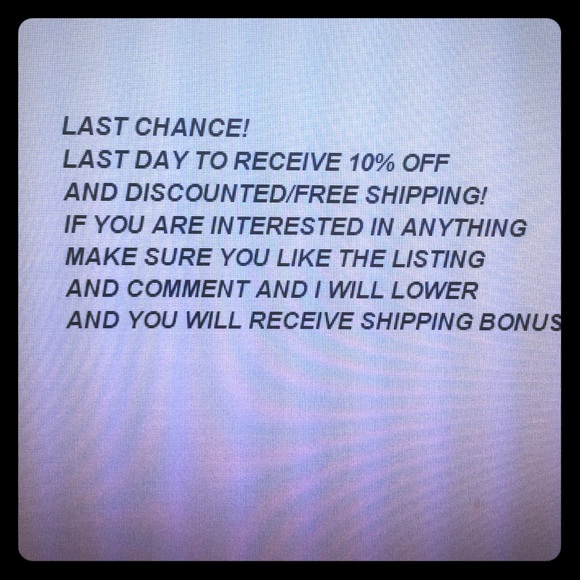 Last chance !! 10% and shipping bonus!