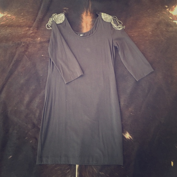 H & M dress. Unique shoulder beading