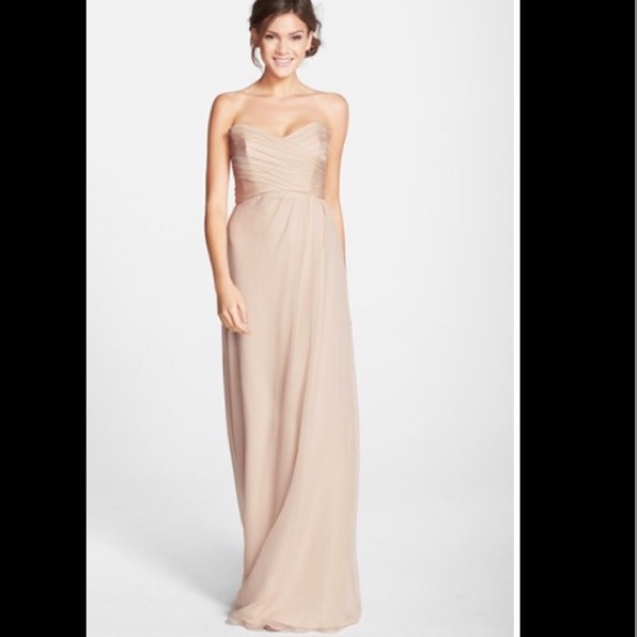 Floor length nude/pink dress