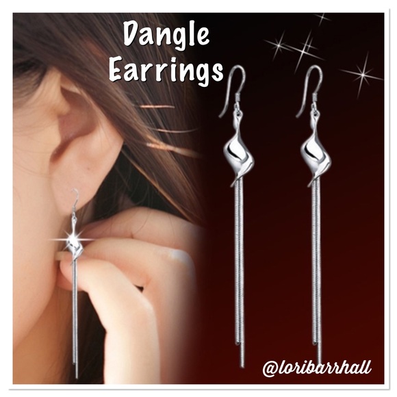 Silver Long Dangle Earrings