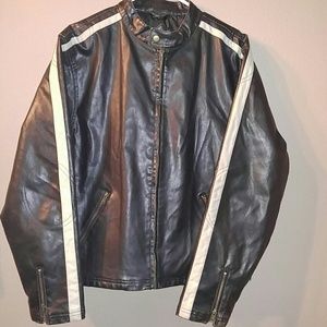 XL vintage leather riding jacket