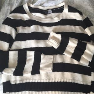 Cropped striped sweater