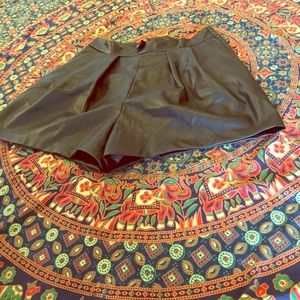 H&M High Waisted Faux Leather Shorts