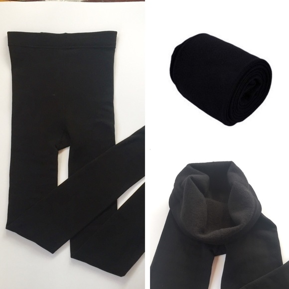 Faux velvet fleece lined winter tights