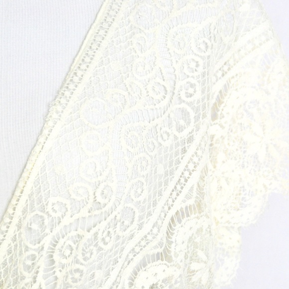 NWOT | Anthropologie Lace Top with Ribbon Detail - Picture 3 of 4