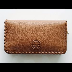 New Tory Burch Marion Multi Gusset Zip Wallet