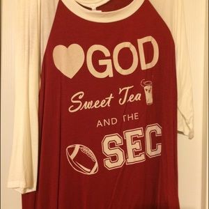 God sweet tea and the sec shirt size large