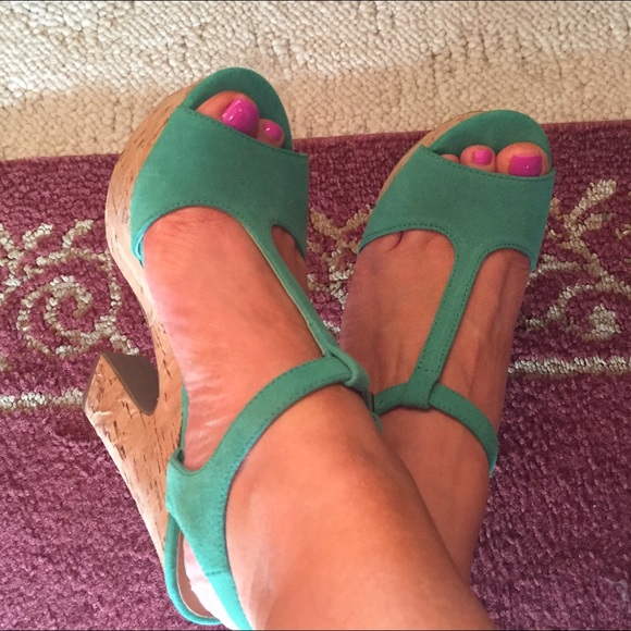 Mint green Steve Madden platforms
