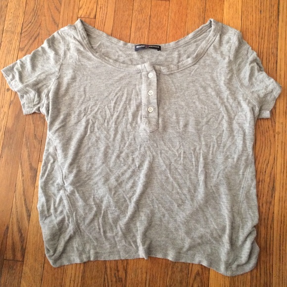 Brandy Melville grey button top